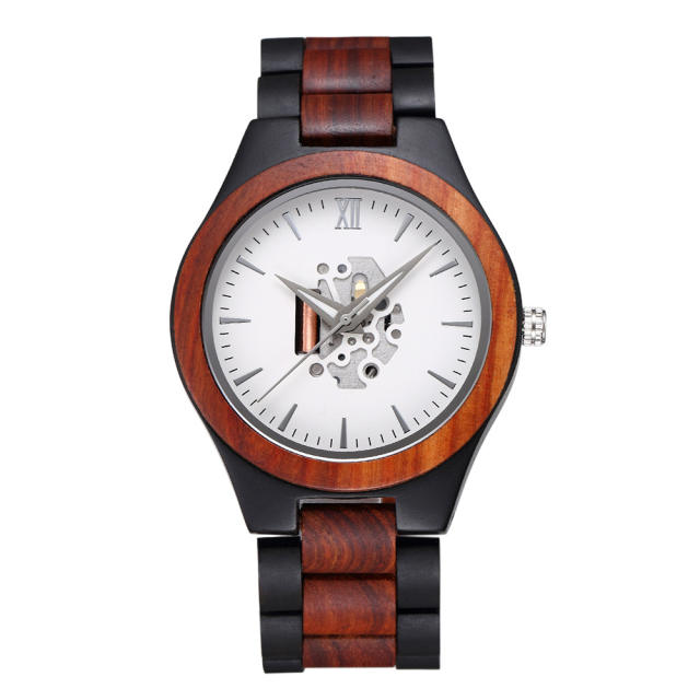 Hollow out business wooden watches