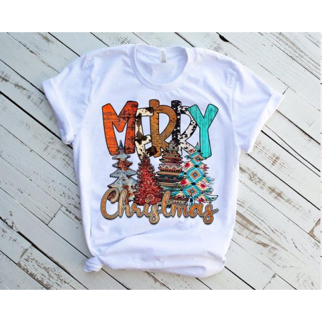 Merry Christmas women t-shirtt christmas supplies