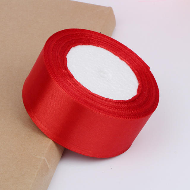 4cm plain color stain ribbon wedding festival gift packing 25 yard