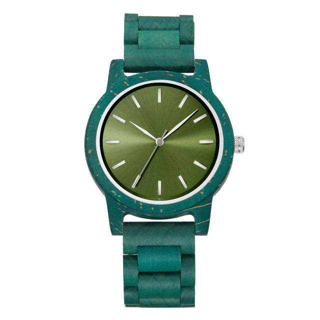 Delicate colorful wooden strap watches