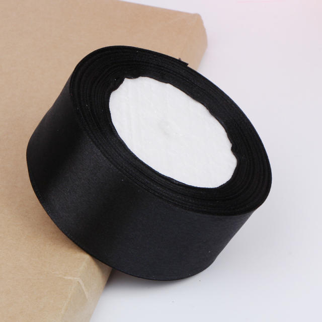 4cm plain color stain ribbon wedding festival gift packing 25 yard