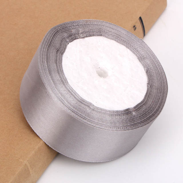 4cm plain color stain ribbon wedding festival gift packing 25 yard