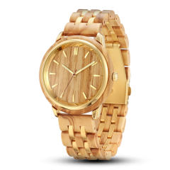 Hot sale wooden material couples quartz watch