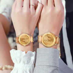 Hot sale wooden material couples quartz watch