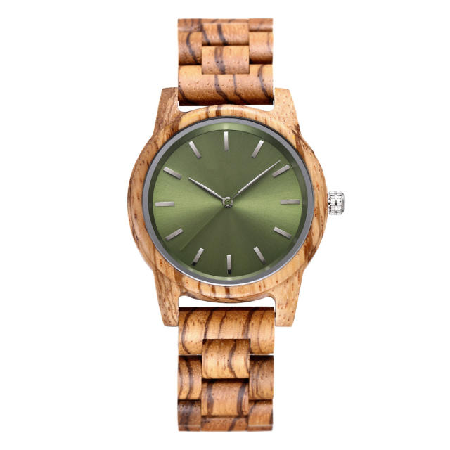 Elegant wooden material couples quartz watch