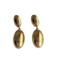 Hot sale chunky gold plated copper drop earrings