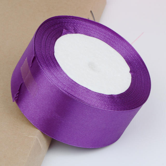 4cm plain color stain ribbon wedding festival gift packing 25 yard