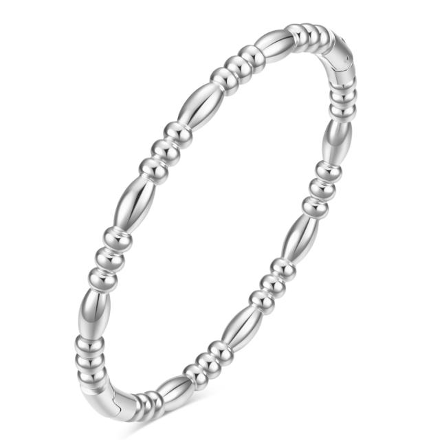 18KG bamboo design stainless steel band bangle