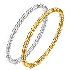 18KG bamboo design stainless steel band bangle
