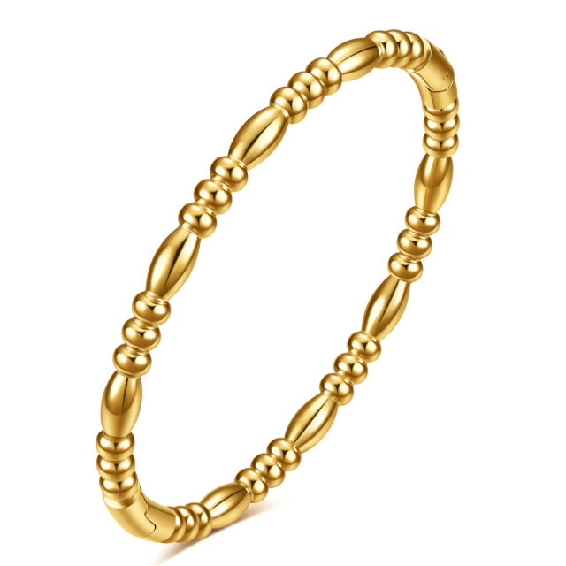 18KG bamboo design stainless steel band bangle