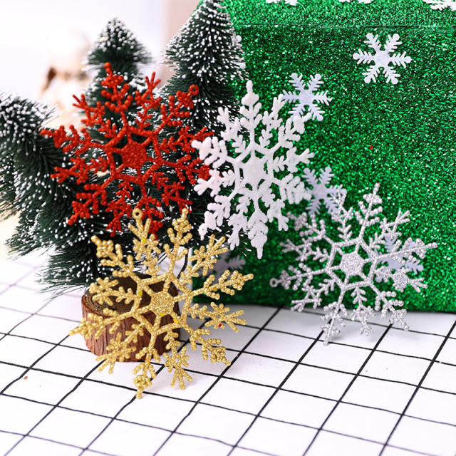 12.8cm colorful snowflake christmas decoration wedding decoration supplies 3pcs/set