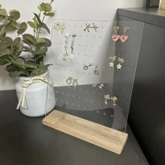 Black clear acrylic jewelry display for earrings