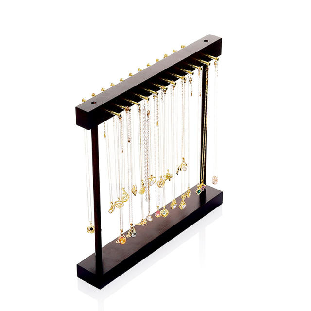 Concise wood material jewelry display