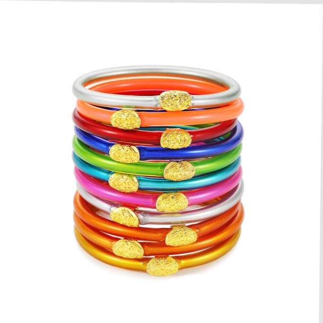 Y2K candy color jelly bangle