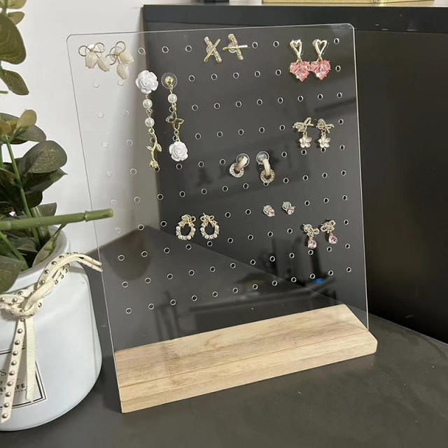 Black clear acrylic jewelry display for earrings