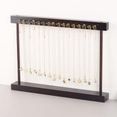 Concise wood material jewelry display