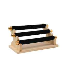 Luxury velvet roll jewelry display for rings