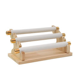 Luxury velvet roll jewelry display for rings