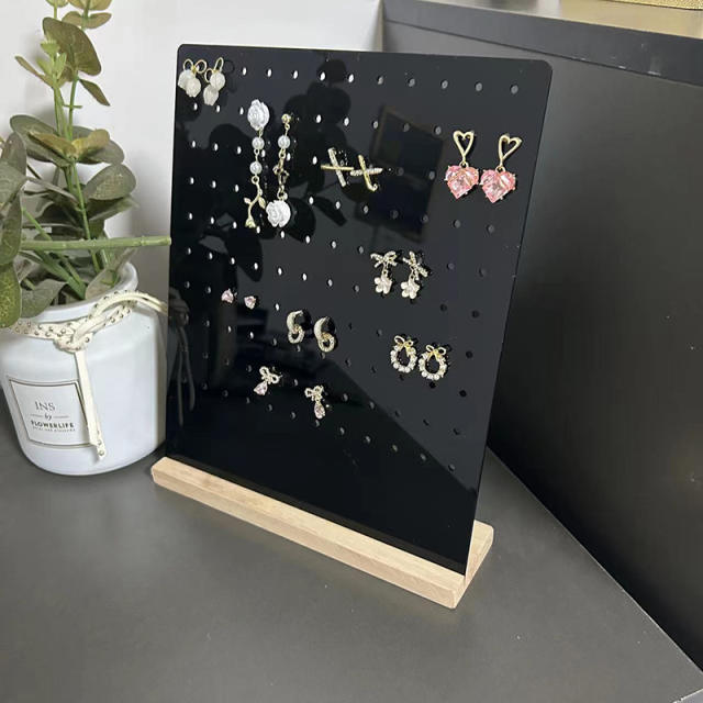 Black clear acrylic jewelry display for earrings