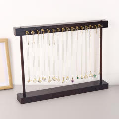 Concise wood material jewelry display