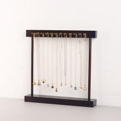 Concise wood material jewelry display