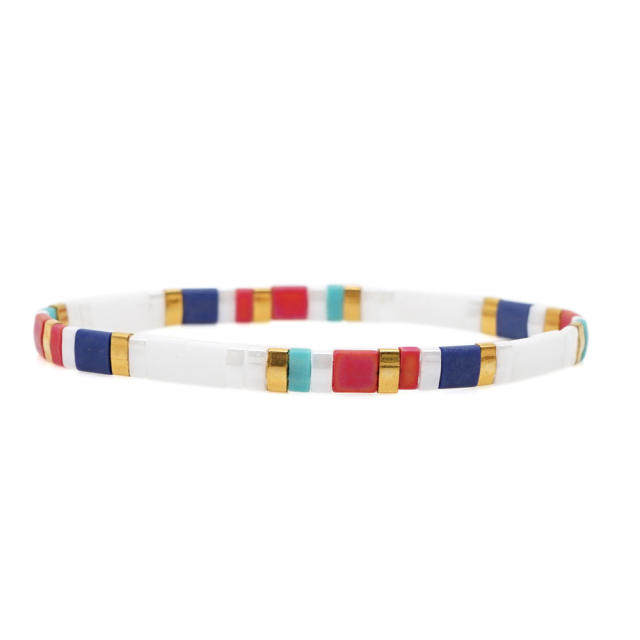 Personality colorful tila bead women bracelet