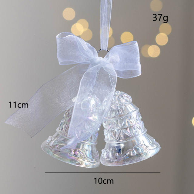 Christmas decoration AB color acrylic bell christmas tree accessories