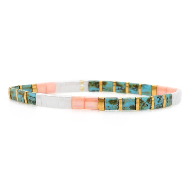 Personality colorful tila bead women bracelet