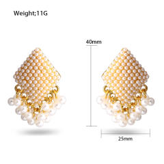 Elegant pearl bead wedding women earrings