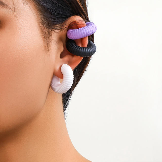 Y2K colorful chunky ear cuff