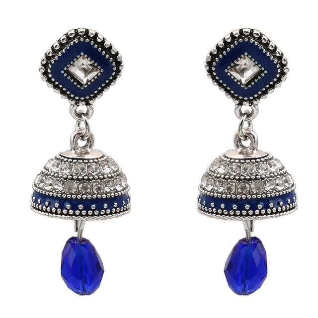 National color enamel bell indian earrings jewelry