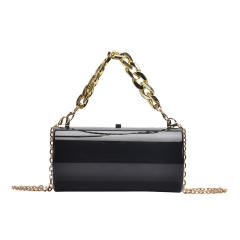Fashionable mirror acrylic cylinder box bag party bag for women