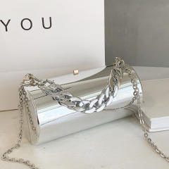 Fashionable mirror acrylic cylinder box bag party bag for women