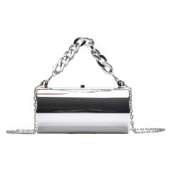 Fashionable mirror acrylic cylinder box bag party bag for women