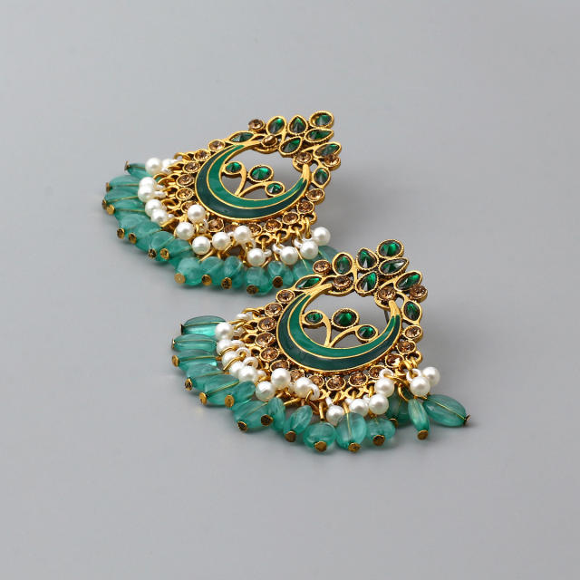 Colorful tassel boho dangle earrings indian earrings