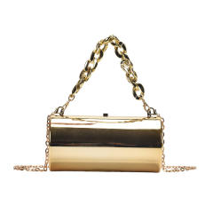 Fashionable mirror acrylic cylinder box bag party bag for women