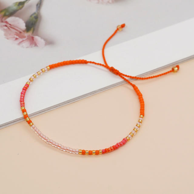 INS simple design tiny bead bracelet for women friendship bracelet