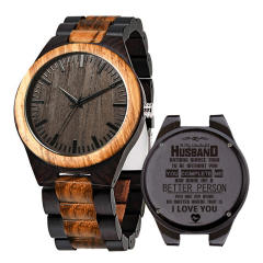 Classic hot sale wood watch for men gift for men