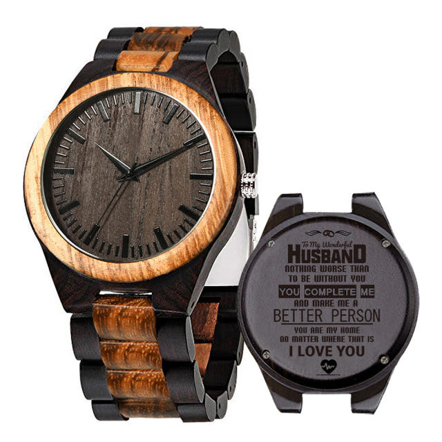 Classic hot sale wood watch for men gift for men