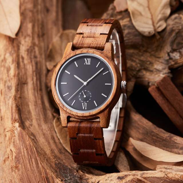 Business and cascual wood material watches