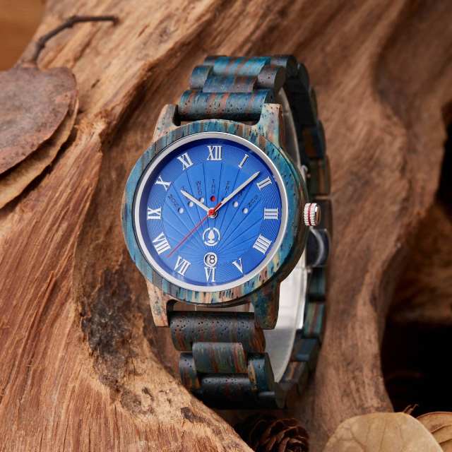 Handmade colorful wood material Quartz Watch