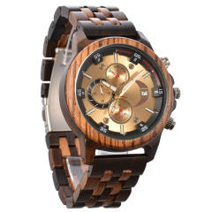 Classic wood material hot sale watch for men
