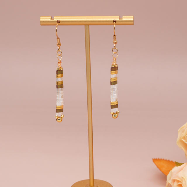 Boho TILA bead natural stone women dangle earrings