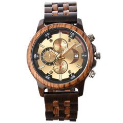 Classic wood material hot sale watch for men