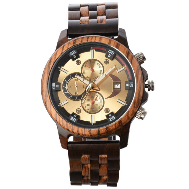 Classic wood material hot sale watch for men