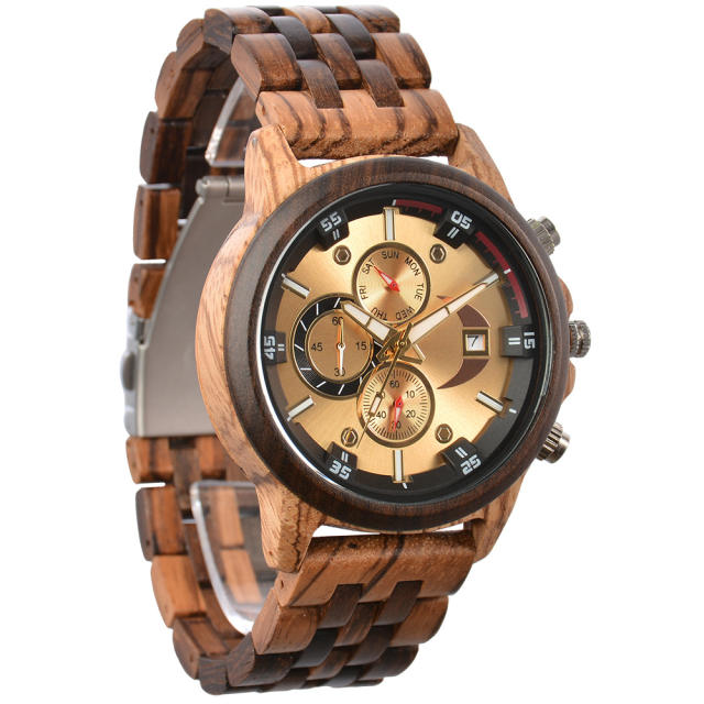 Classic wood material hot sale watch for men