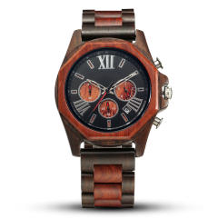 Creative multi function wood watch for men