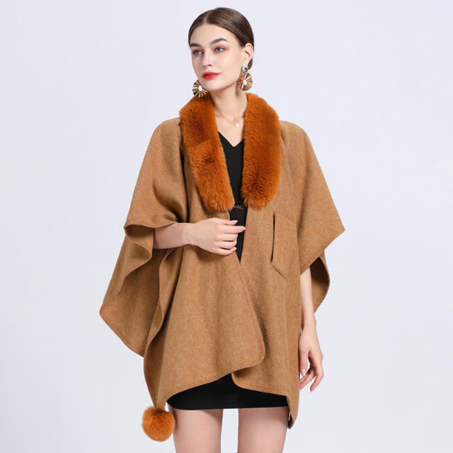 Occident fashion imitation rabbit hair women loose shawl