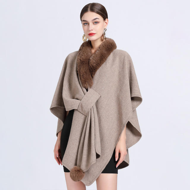 Occident fashion imitation rabbit hair women loose shawl
