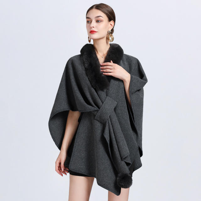 Occident fashion imitation rabbit hair women loose shawl